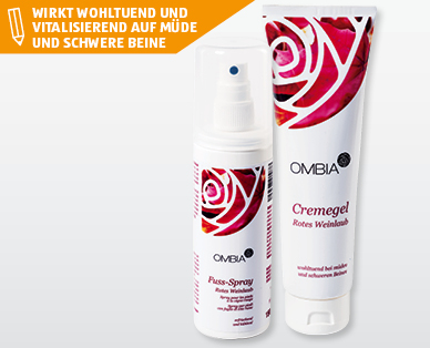OMBIA Rotes Weinlaub Fuss-Spray/Crèmegel