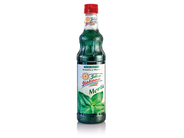 Black cherry or mint syrup