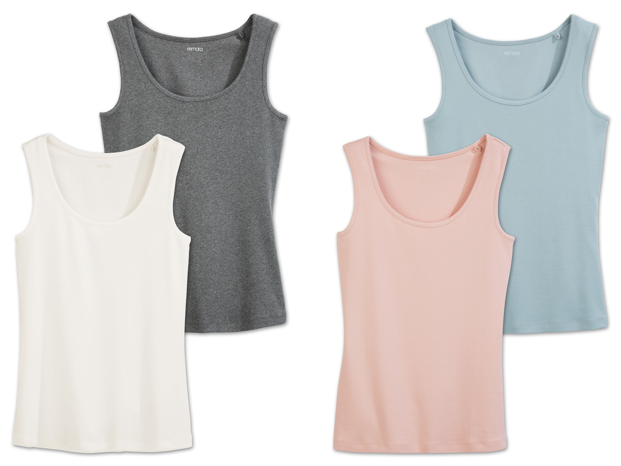 ESMARA(R)PURE COLLECTION Damen Top, 2 Stück1