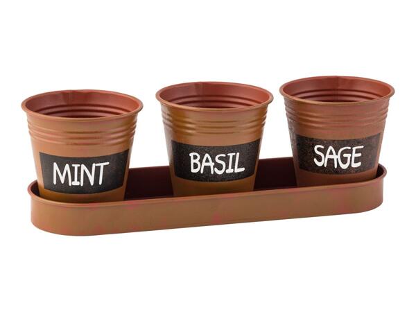 Parkside Herb Pots - Brown