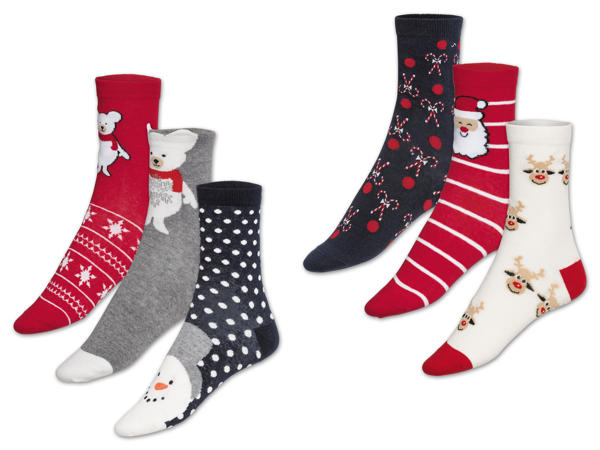ESMARA(R) Damen Weihnachtssocken, 3 Paar