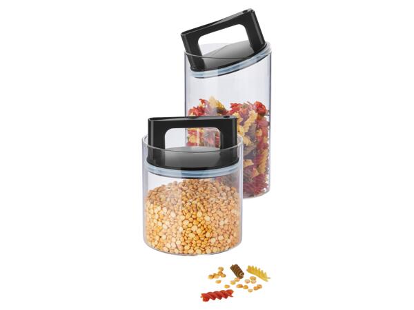 Förvaringsburkar med lufttäta lock, 2-pack