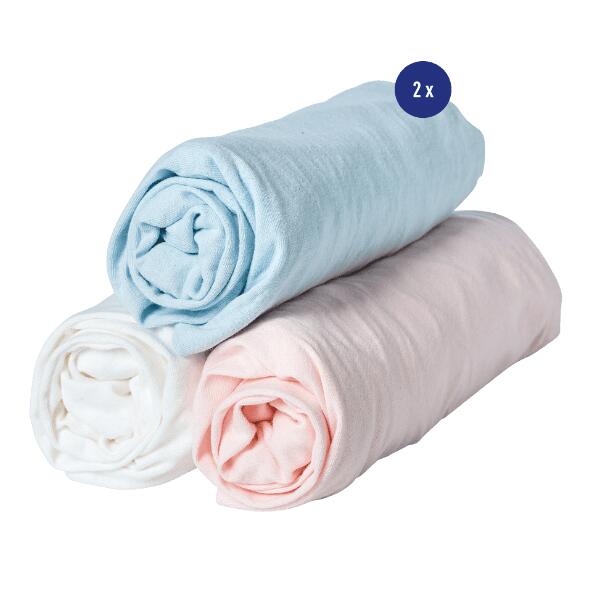 Hoeslaken voor babybed, 2 st.