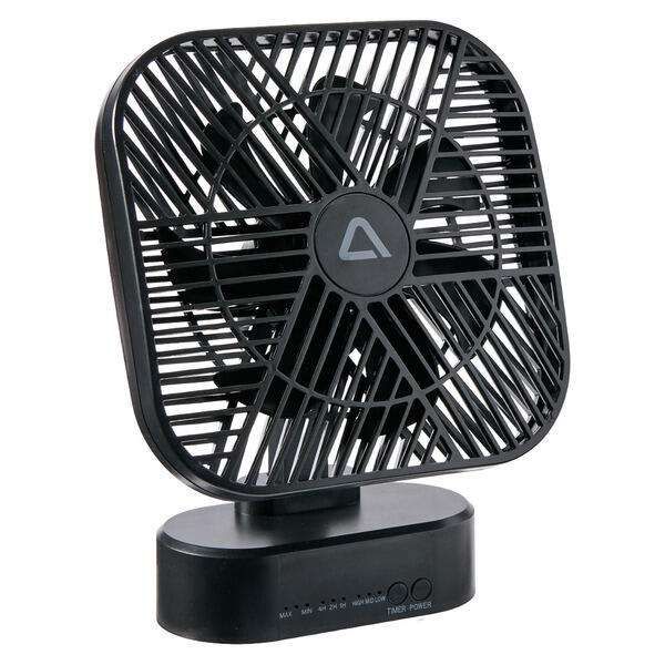 Ambiano Black Rechargeable Fan - 5"