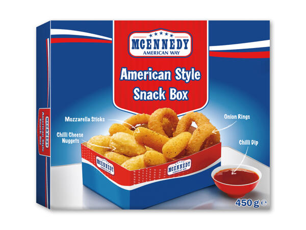 Amerikanskinspireret snackboks