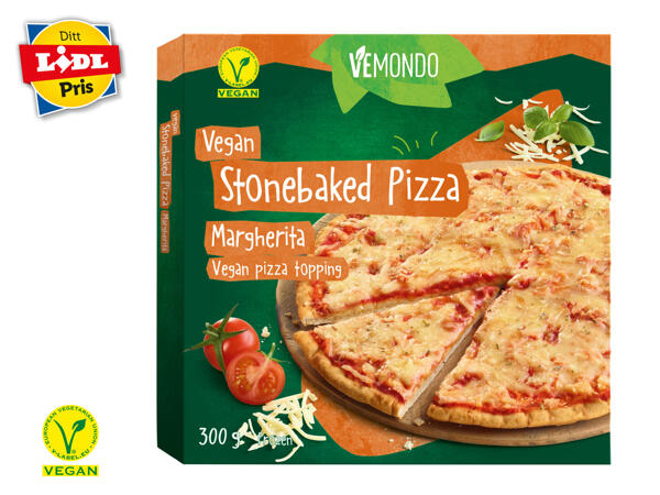 Vegansk stenugnsbakad pizza