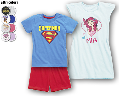 Pigiama per bambini BATMAN™/SUPERMAN™/PAW PATROL™/SUPERGIRL™/MIA AND ME(R)