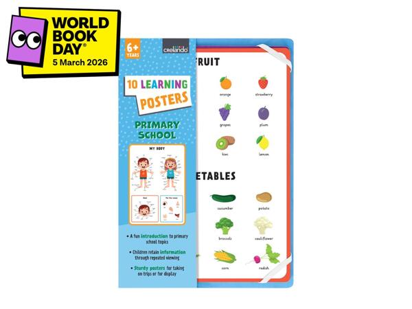 Crelando Primary School Learning Poster Assortment - Set of 10