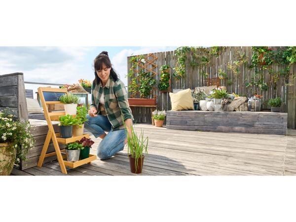 Wooden plant ladder stand