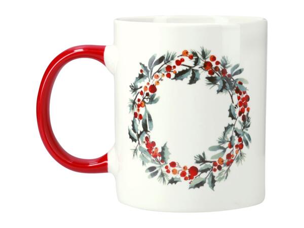 Silvercrest Christmas Mug With Wreath Design