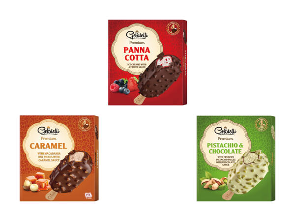 Glace premium avec coulis