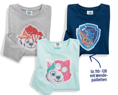 PAW PATROL Kleinkinder-Langarmshirt mit Wendepailletten