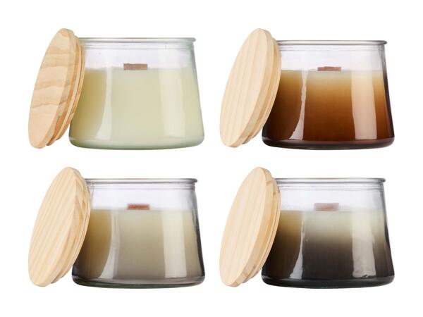 Bougie parfumée avec mèche en bois