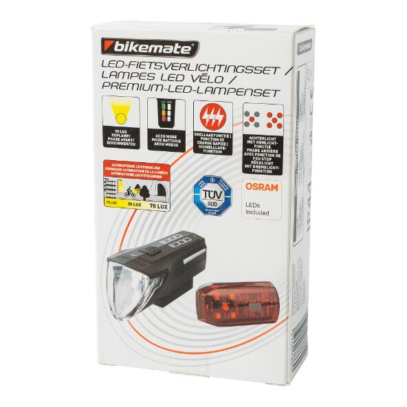 BIKEMATE(R) 				Ledverlichtingsset voor fiets