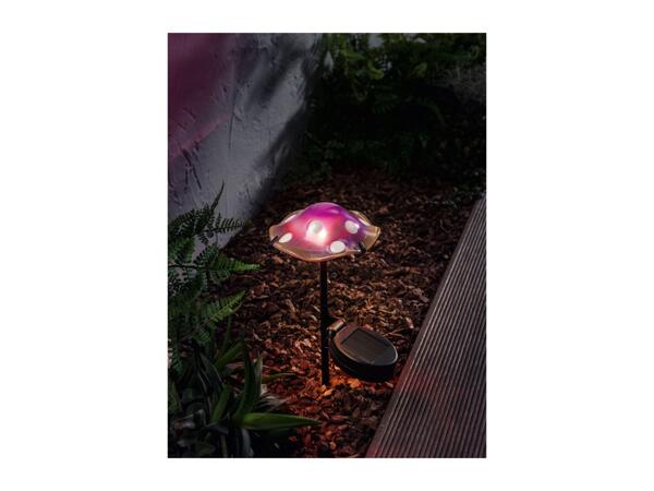 Purple Solar Toadstool Garden Stake Light