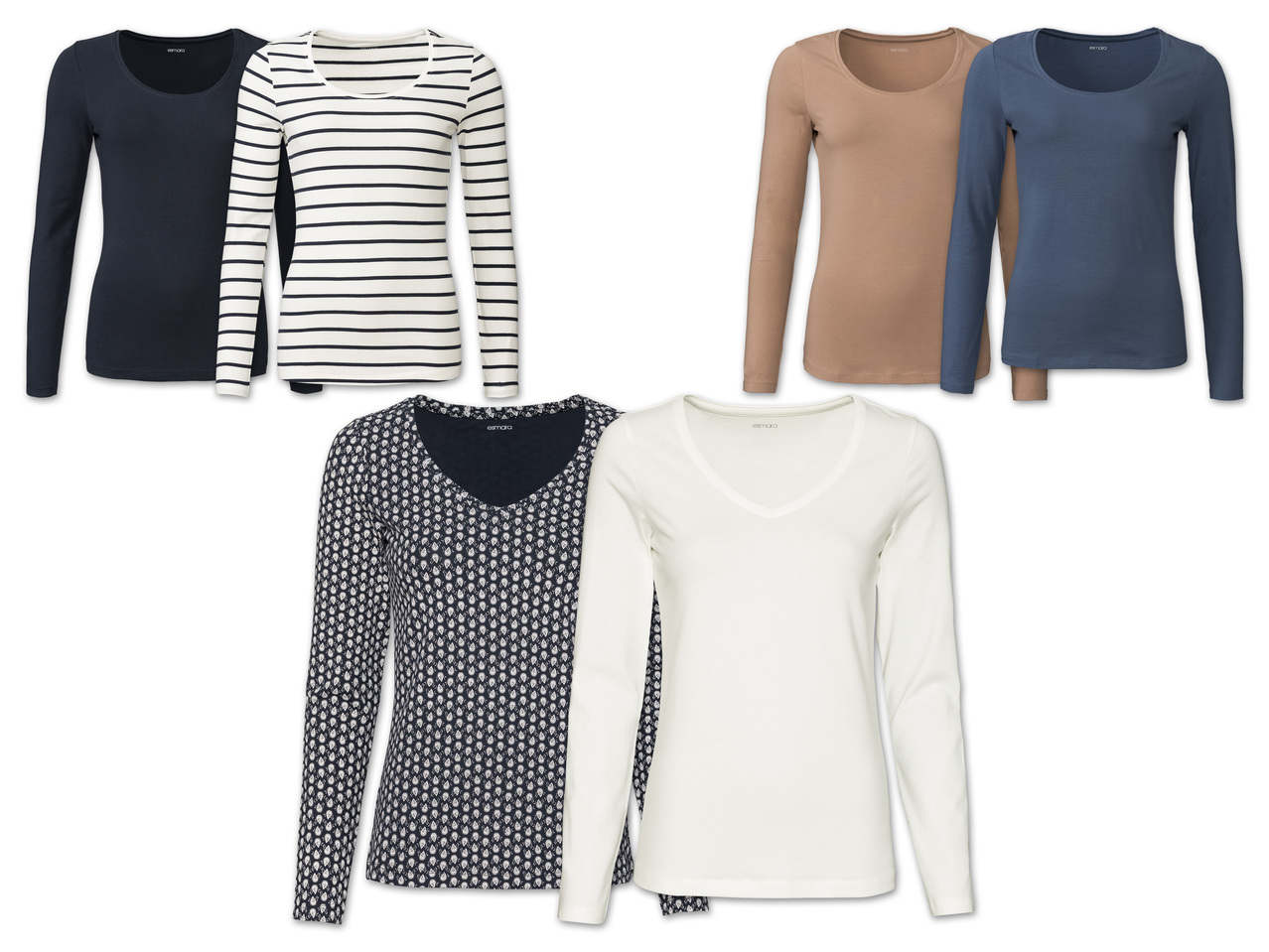 ESMARA(R) Damen Langarmshirts, 2 Stück1