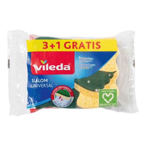 VILEDA(R) 				Éponge absorbante Slalom, 4 pcs