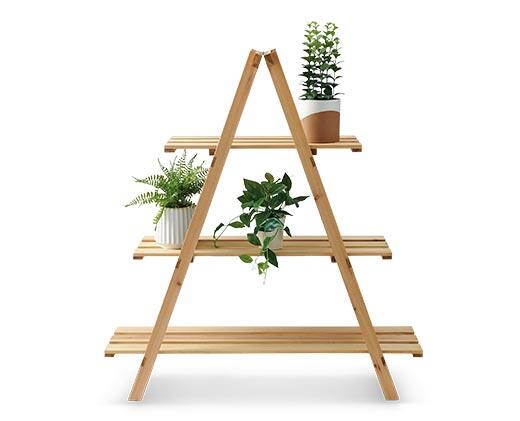 Belavi Wooden Plant Ladder Stand