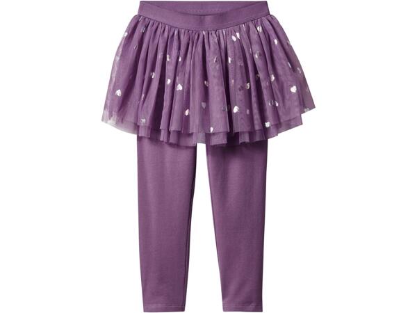 Girls' Tulle Skirt With Thermal Leggings