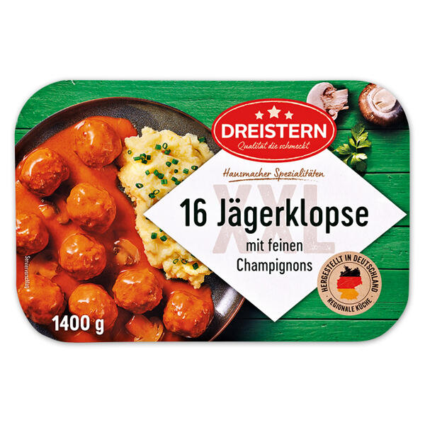 4 Hackbraten / 16 Jägerklopse