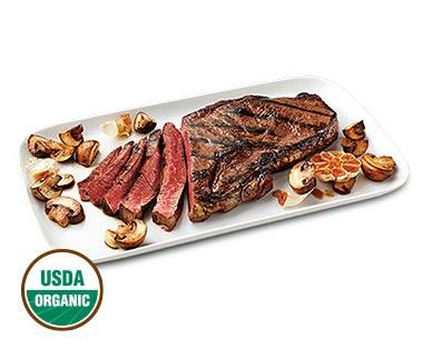 Simply Nature 
 Fresh Organic Grass-Fed Top Sirloin Steaks