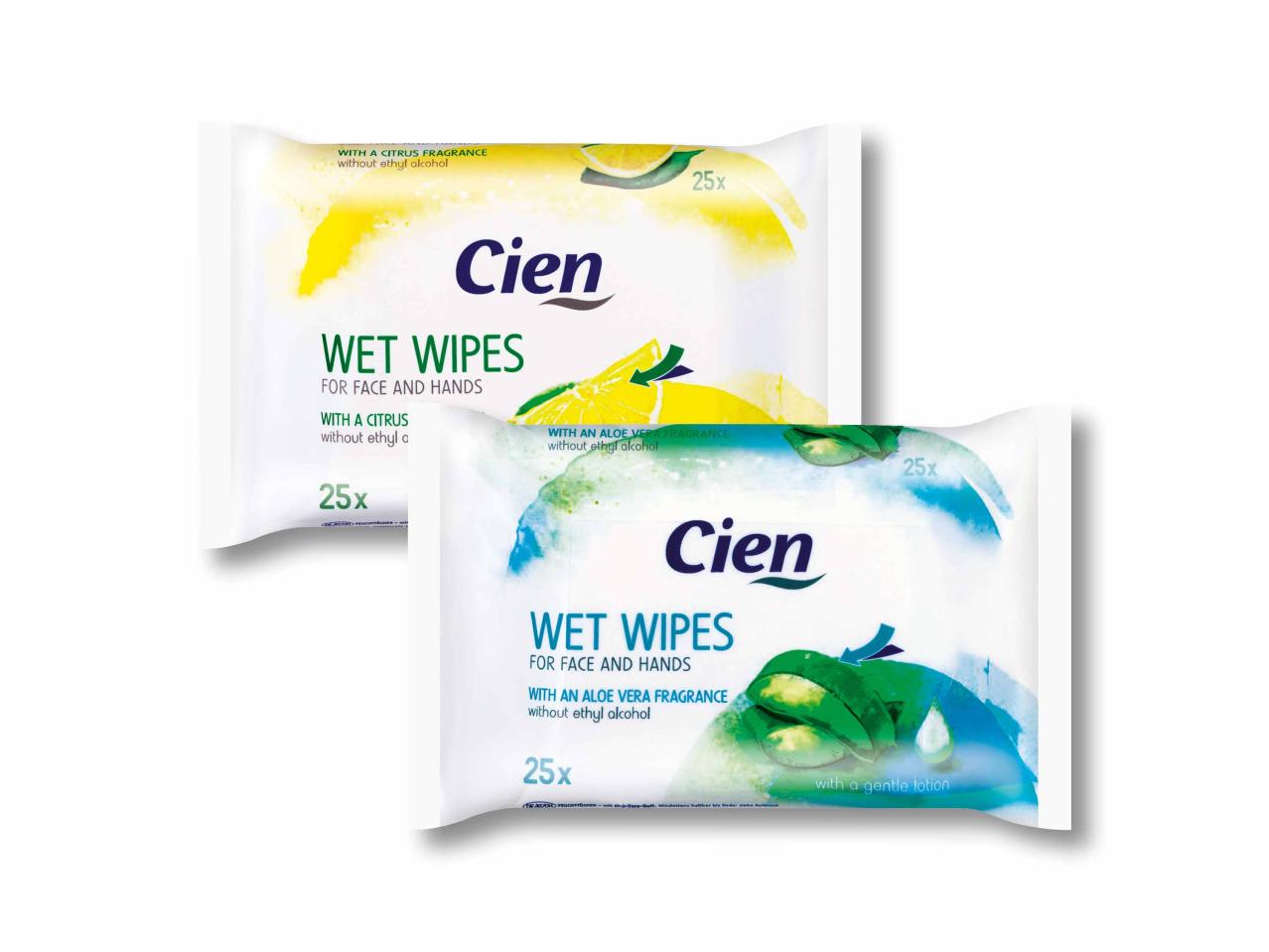 Lingettes humides de voyage