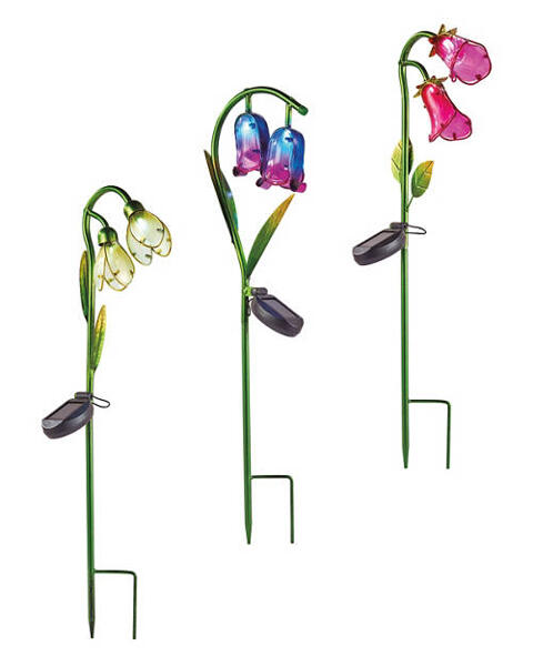 Solar Glass Flower Stake