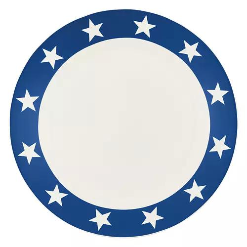 4 Pack Americana Stoneware Plates - Stars