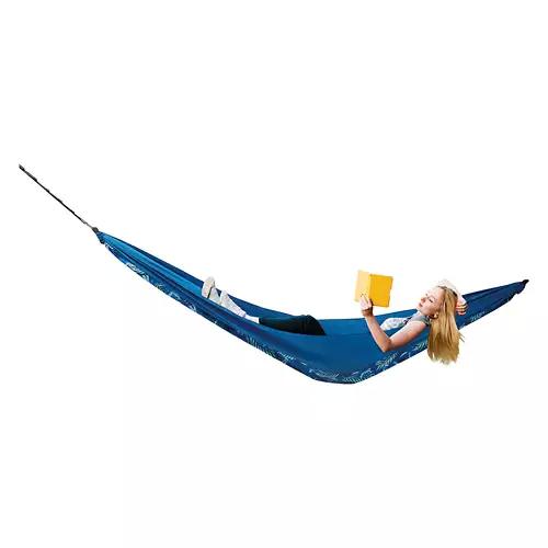 59.1" x 108.3" Ultra Light Travel Hammock, Blue Leaves