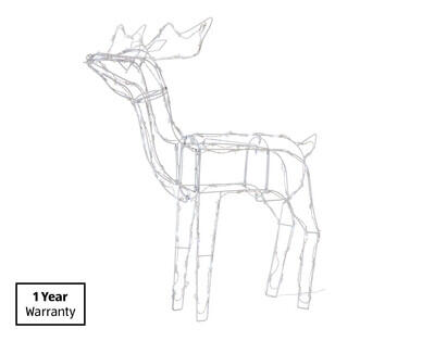 LED Solar Standing Reindeer Light