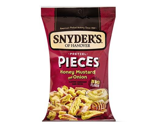 Snyder's of Hanover 
 Hot Buffalo Wing or Honey Mustard & Onion Pretzel Pieces