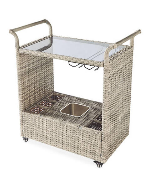 Rattan Effect Garden Bar