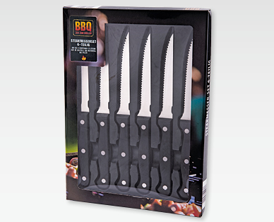 Lot de couteaux à steak, 6 pièces BBQ