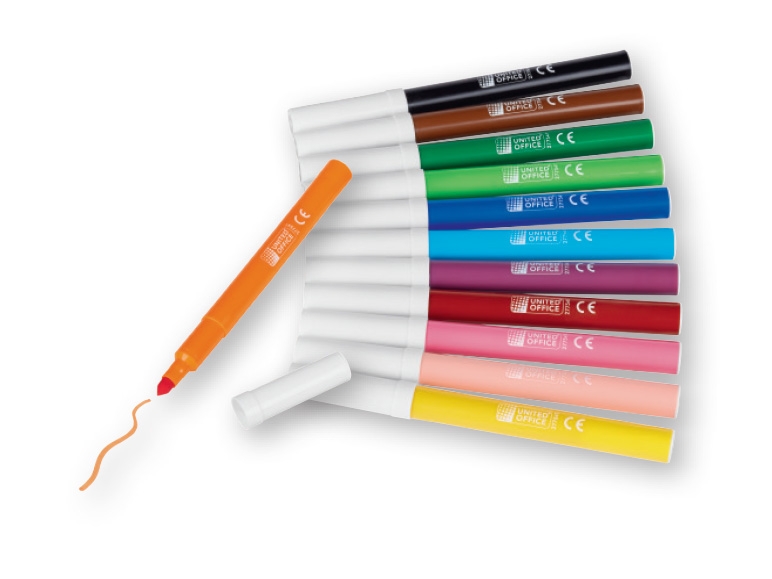 UNITED OFFICE KIDS XXL Double-Ended Felt-Tip Pens