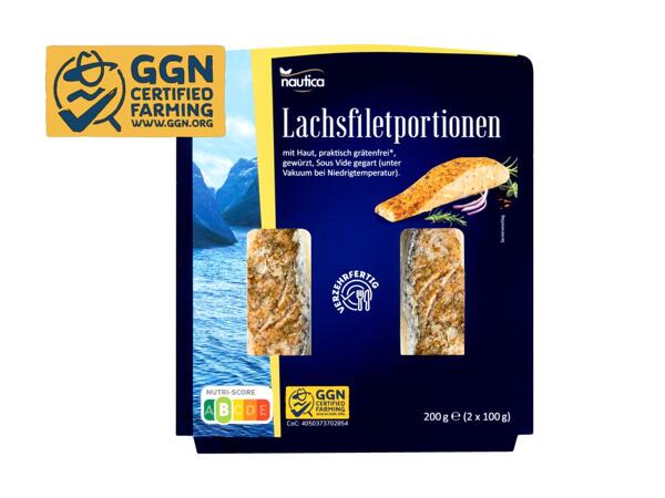 Lachsfiletportionen