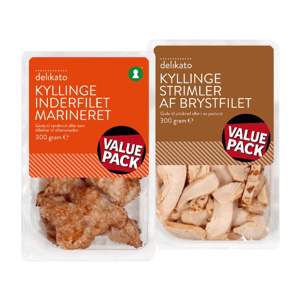 DELIKATO Kyllingestrimler eller marineret -inderfilet