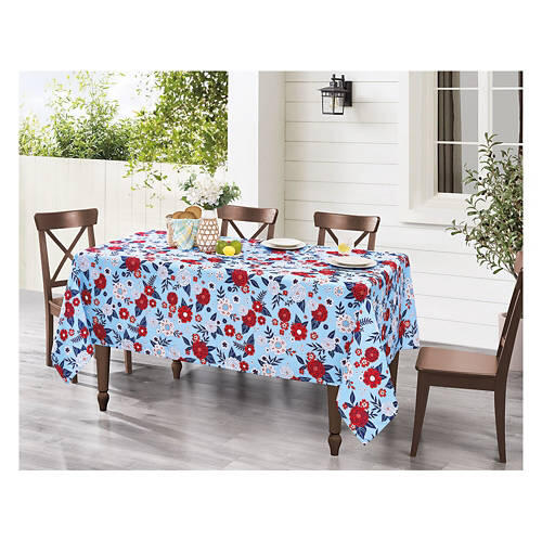 60" x 102" Indoor/Outdoor Tablecloth - Flowers