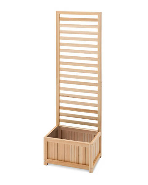 Wooden Planter with Trellis