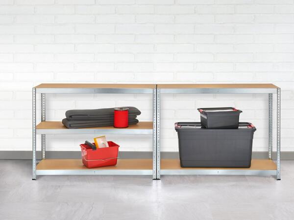 Metal shelving unit, 180x120x40cm