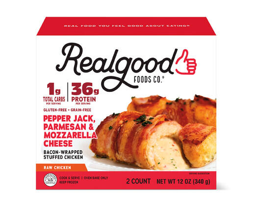 Real Good Foods Bacon Wrapped Stuffed Chicken Assorted Varieties