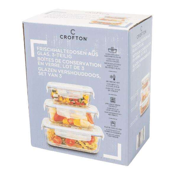 CROFTON(R) 				Glazen vershouddozen, 3 st.