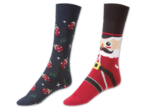 Herren Weihnachtssocken, 2 Paar