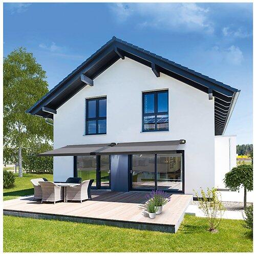 ELOS Vollkassettenmarkise anthrazit 395 x 300 cm inklusive Windsensor