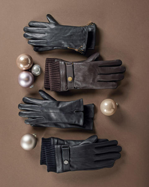 Avenue Ladies' Zip Leather Gloves