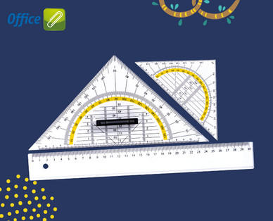 OFFICE Geometrie-Zeichen-Set, 3-teilig