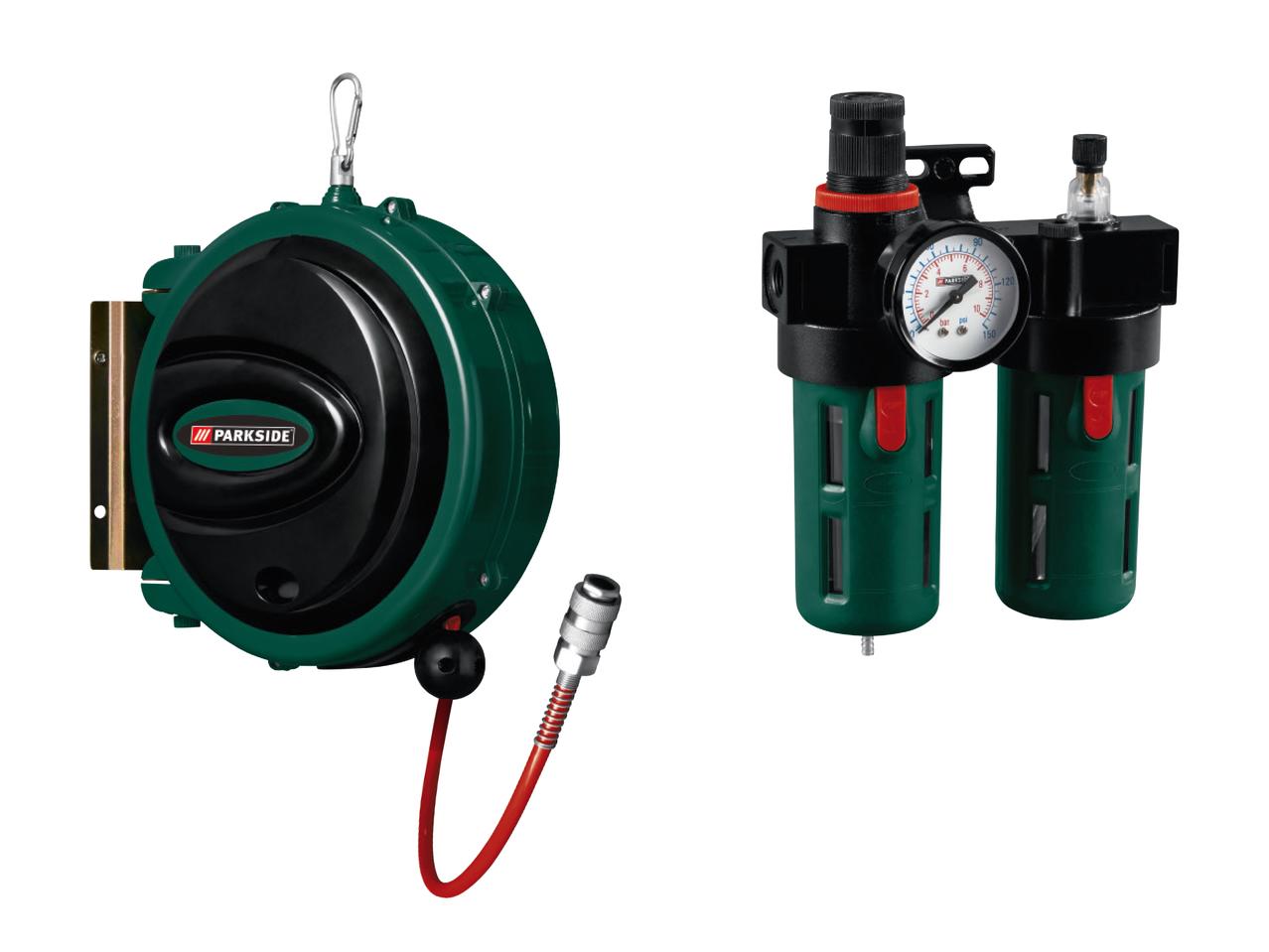 PARKSIDE Air Hose Reel/Air Filter Regulator & Lubricator