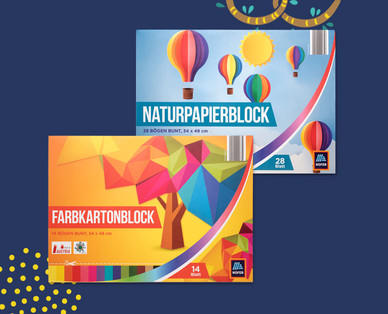 Naturpapier-/Farbkartonblock