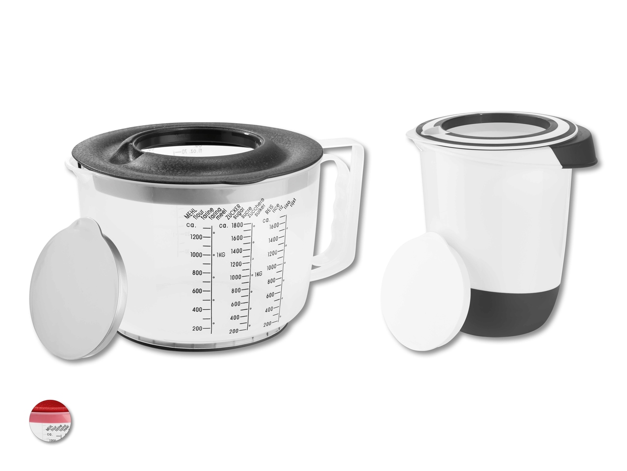 Caraffa graduata con coperchio/ recipiente per frullatore