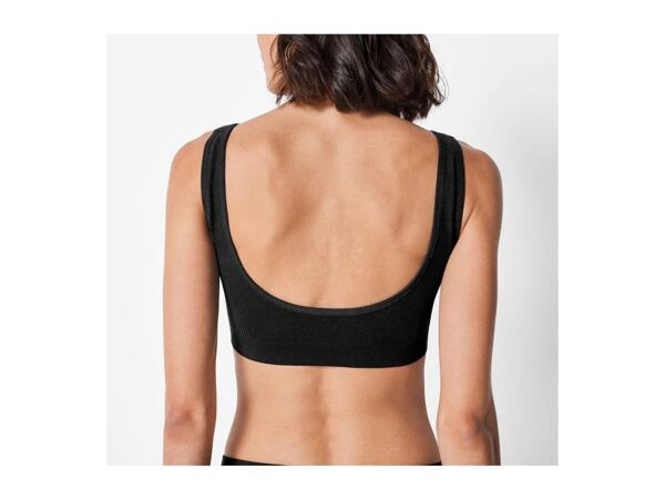Esmara Ladies' Ribbed Bralette - Black