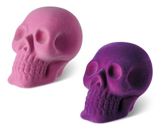 Huntington Home Flocked Skull